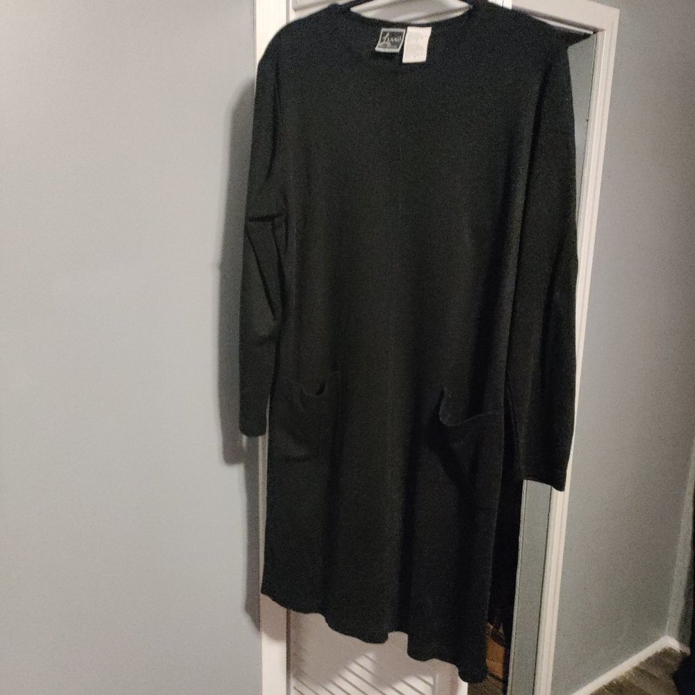 Ladies black knit dress